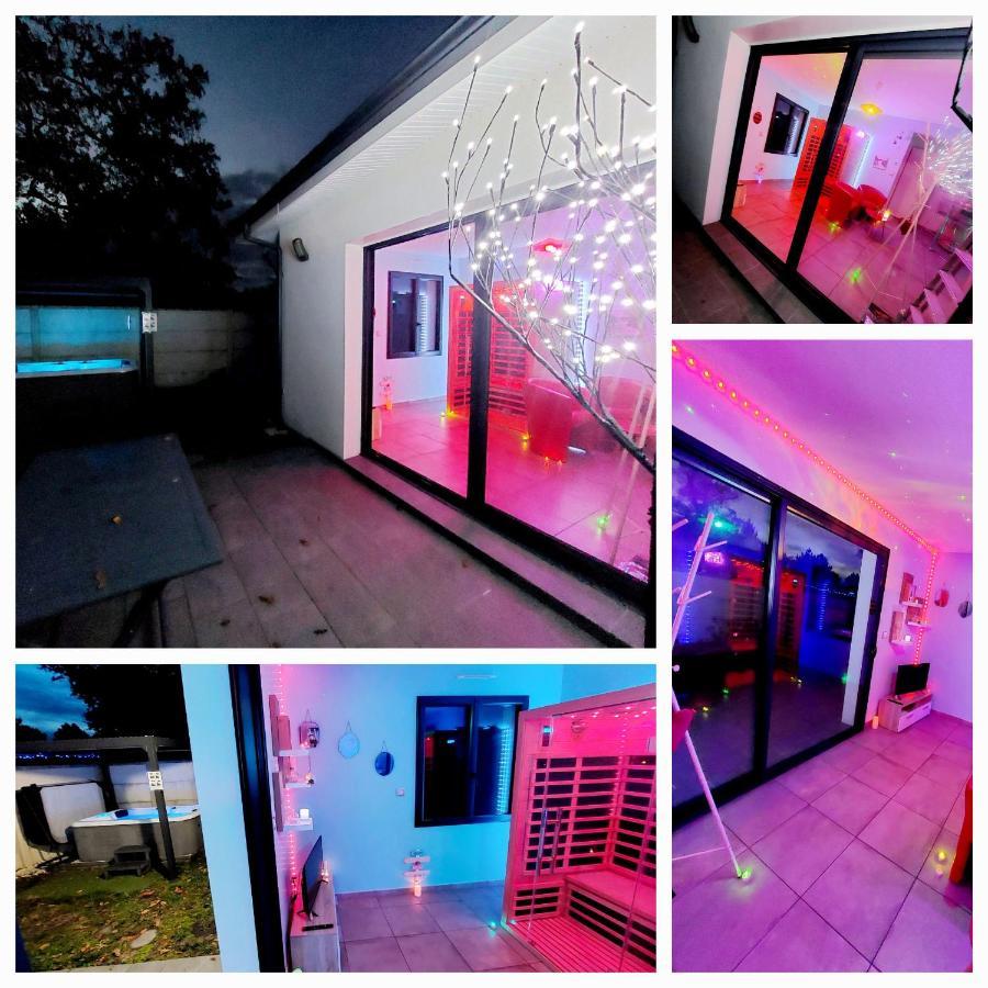 Un Sejour Romantique En Couple Avec Jacuzzi Prive Chromotherapie Jardin Maison Privee Ychoux Exteriér fotografie